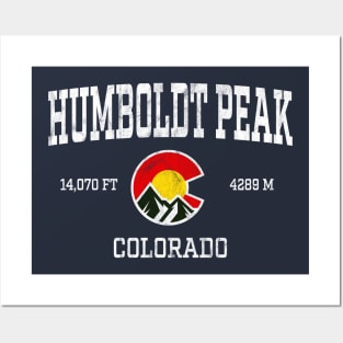 Humboldt Peak Colorado 14ers Vintage Athletic Mountains Posters and Art